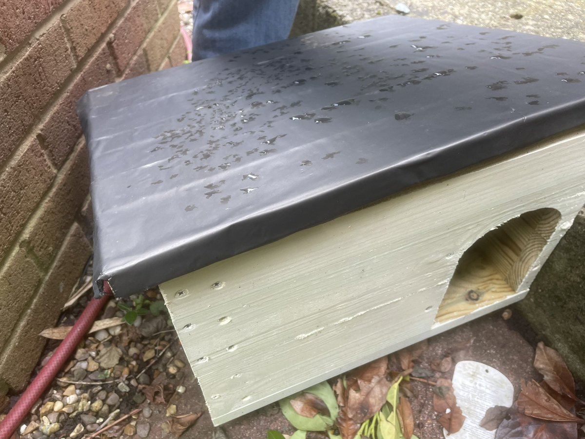 One of 2 hedgehog hibernation boxes