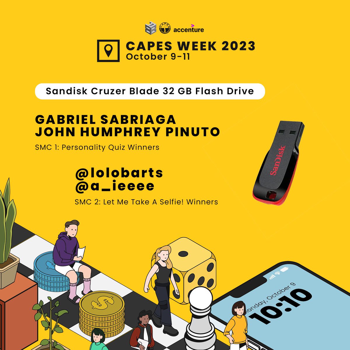 UPCAPES's tweet image. CAPES Week 2023 was a blast!

Congratulations to those who won our raffles! We will contact you soon.

Once again, thank you to those who joined CAPES Week 2023. See you again in our next events as we continue our campaign, #BuildYourBase!

#UPCAPES
#CAPESWeek2023
#CAPESat31