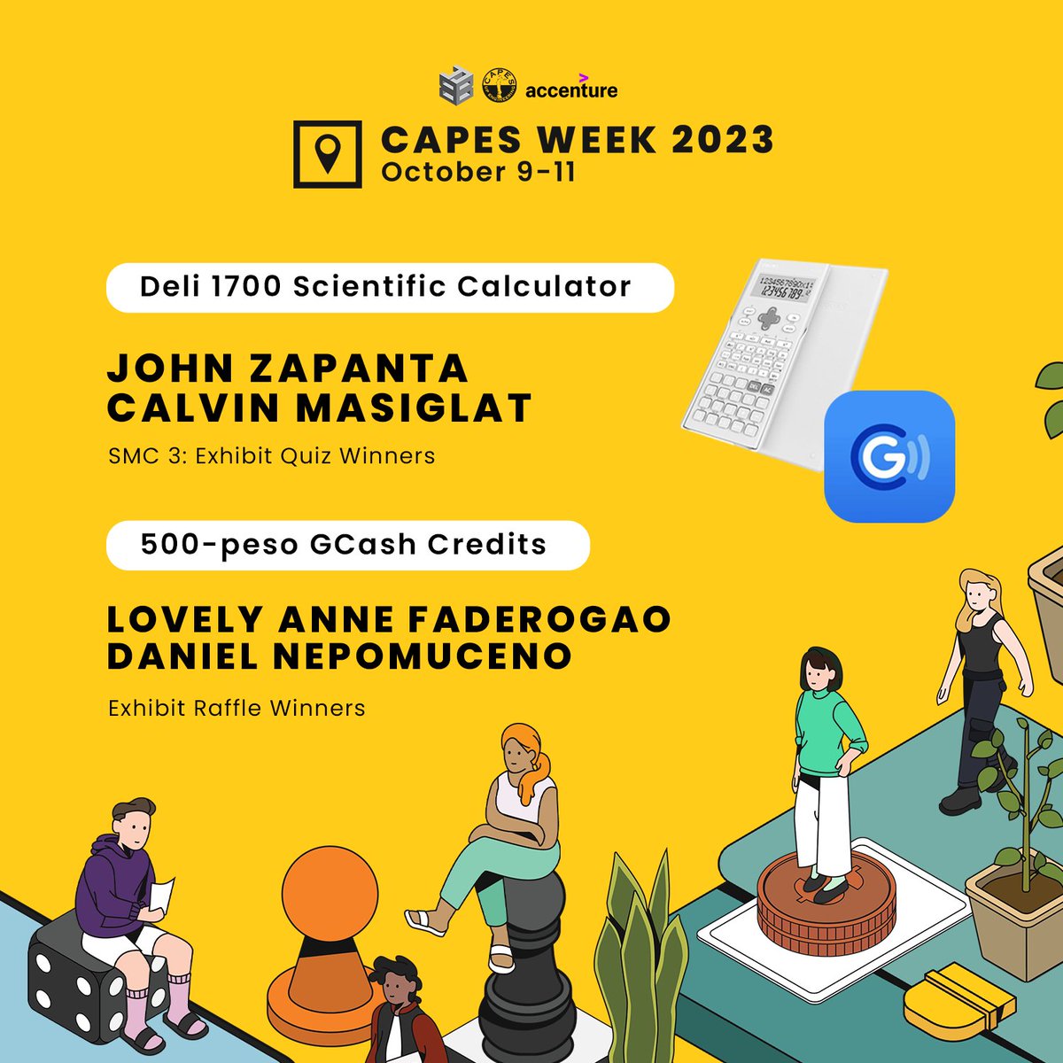 UPCAPES's tweet image. CAPES Week 2023 was a blast!

Congratulations to those who won our raffles! We will contact you soon.

Once again, thank you to those who joined CAPES Week 2023. See you again in our next events as we continue our campaign, #BuildYourBase!

#UPCAPES
#CAPESWeek2023
#CAPESat31