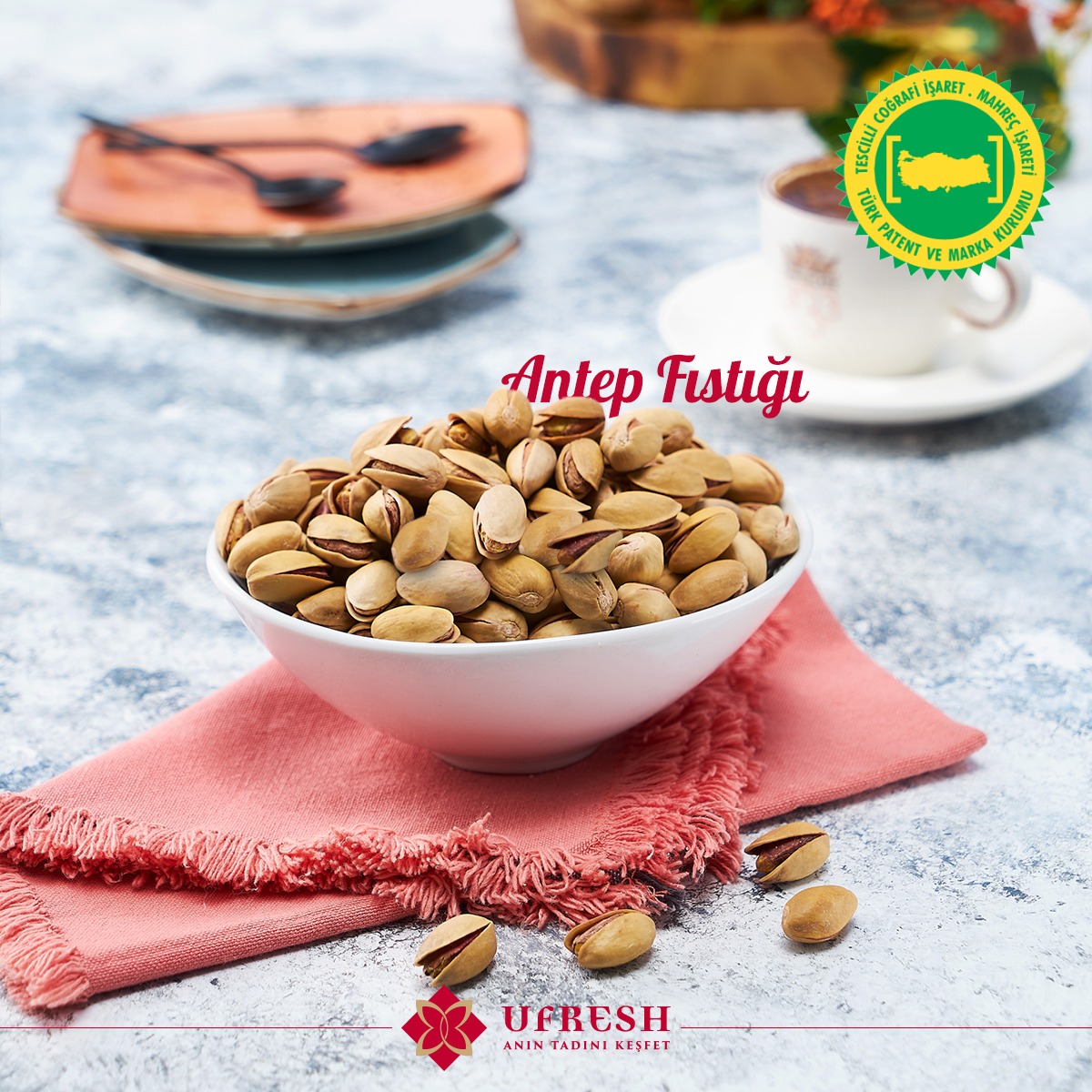 Ufresh’in tescilli lezzeti Antep fıstığı Gaziantep’ten kapınıza geliyor!
Hemen sipariş vererek 350 TL ve üzeri siparişlerde ücretsiz kargo fırsatından da faydalanabilirsiniz.

#ufresh #kuruyemiş #çerez #alışveriş #onlinealışveriş #coğrafiişaret #antepfıstığı #onlinesipariş