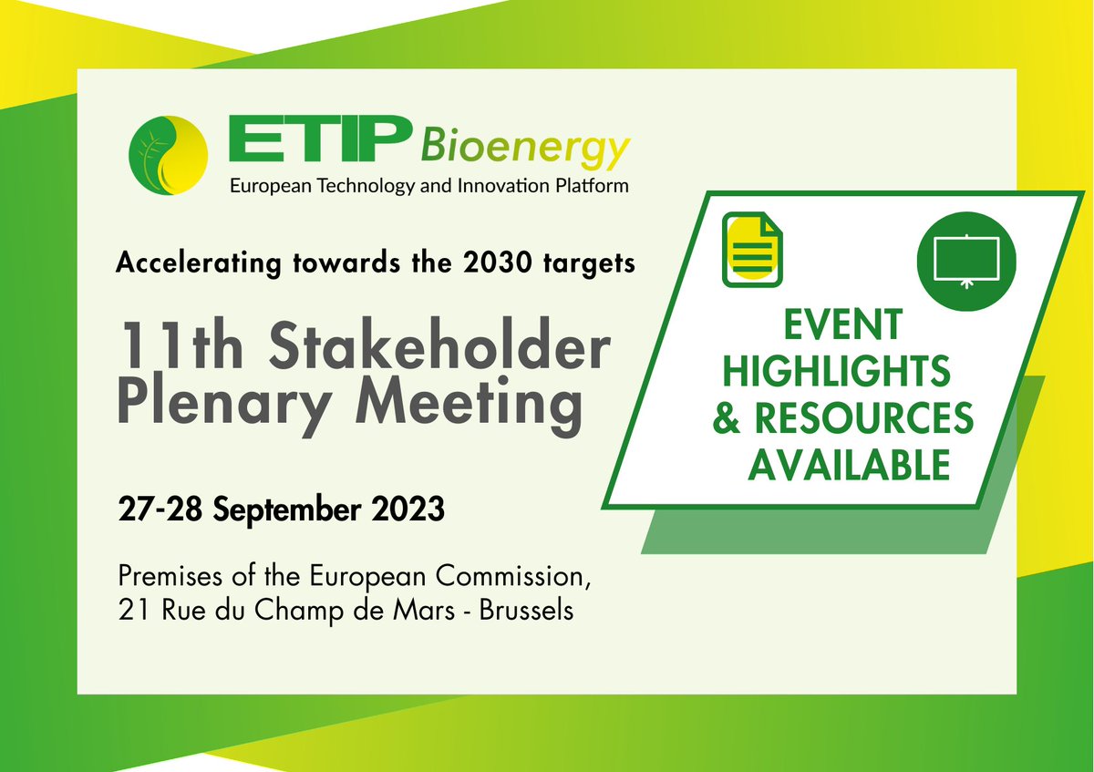 Following the #SPM11🟢 A proven unique forum for the #bioenergy &amp; #renewable #fuels community! Thanks to everyone who joined for precious contribution to the discussion💡

📃🎞📷 Highlights, slide presentations &amp; pictures of the event available online shorturl.at/ckzCJ
