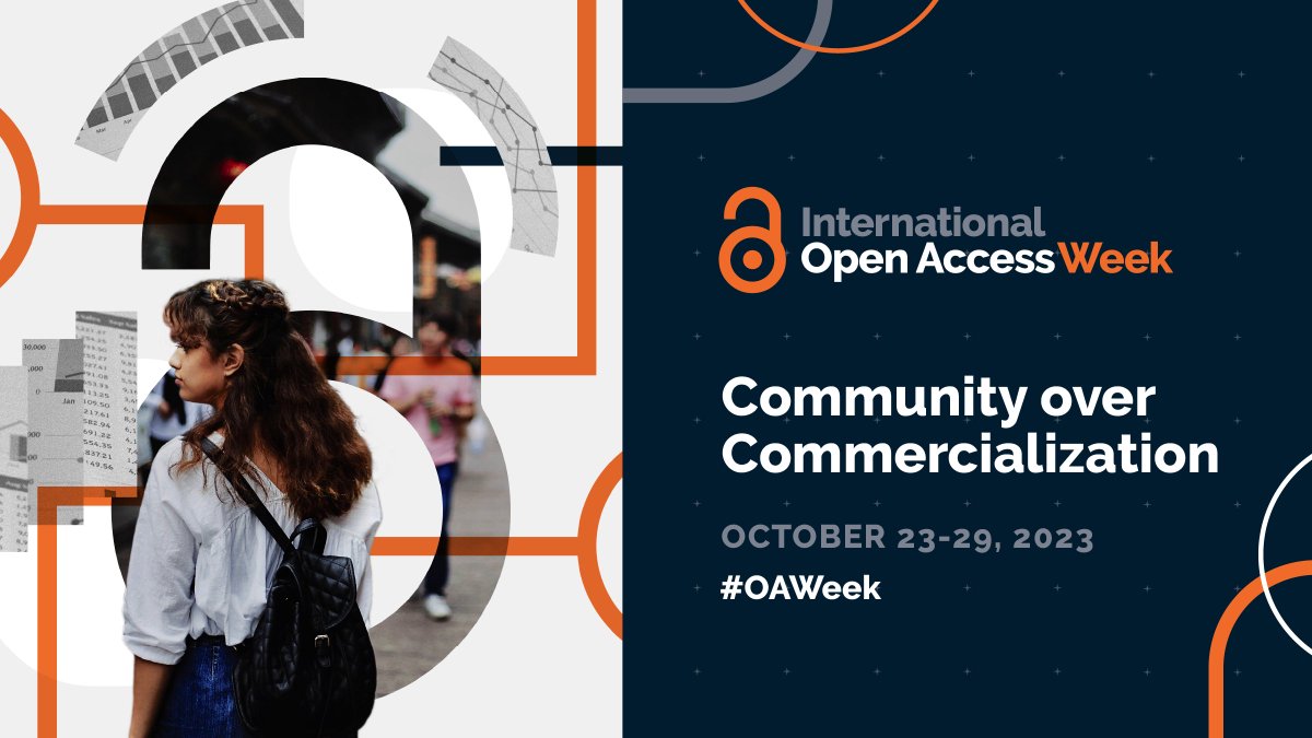 📢This week is International Open Access Week!

The theme this year is Community over Commercialization, and there are hundreds of events happening across the world - online and in person🌎

See the full list of events (still being updated) here: openaccessweek.org/events 

#OAWeek