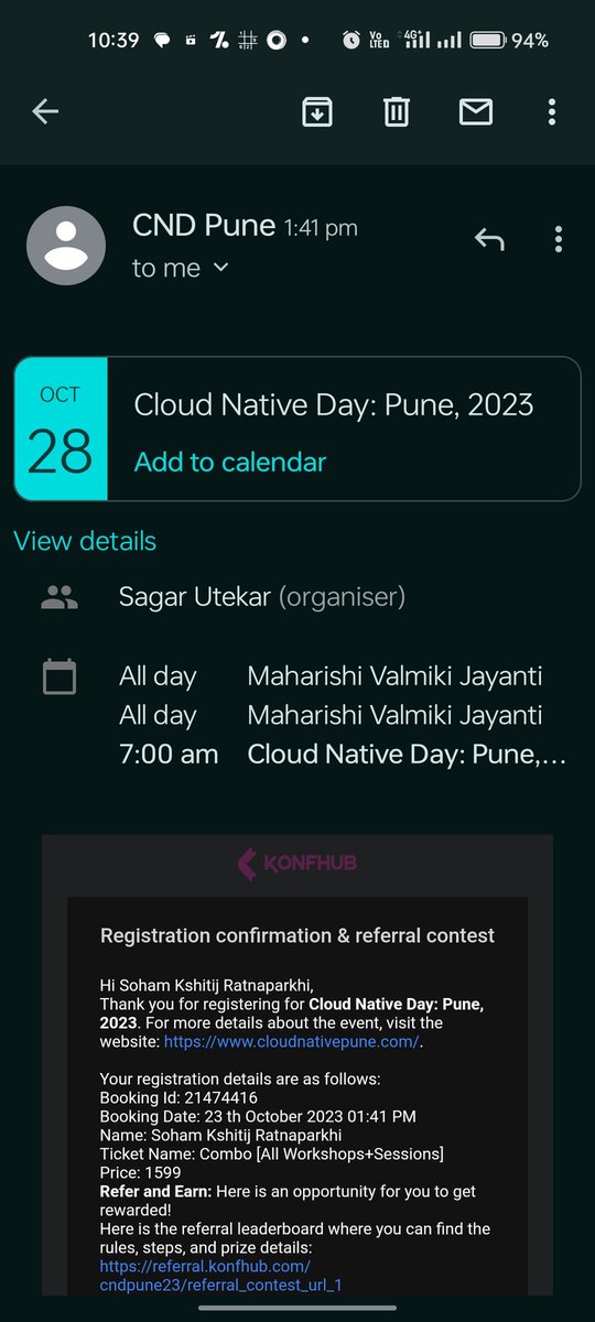 🔊Attention folks🎯

I'll be attending the Cloud Native Day celebrations in Pune on 28th October organised by @me_sagar_utekar

If you are there in the town, let's catch-up at this amazing event.

🔗Register now: konfhub.com/cndpune23/?ref…

Comment down if you're in. Let's connect🤝