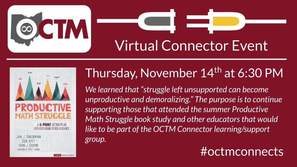 Join us Thursday November 14th at 6:30! Here is the registration link: ohioctm.org/event-5464130. Once registered, participants will receive an email with the Zoom information. Hope to see you there! #octmconnects
