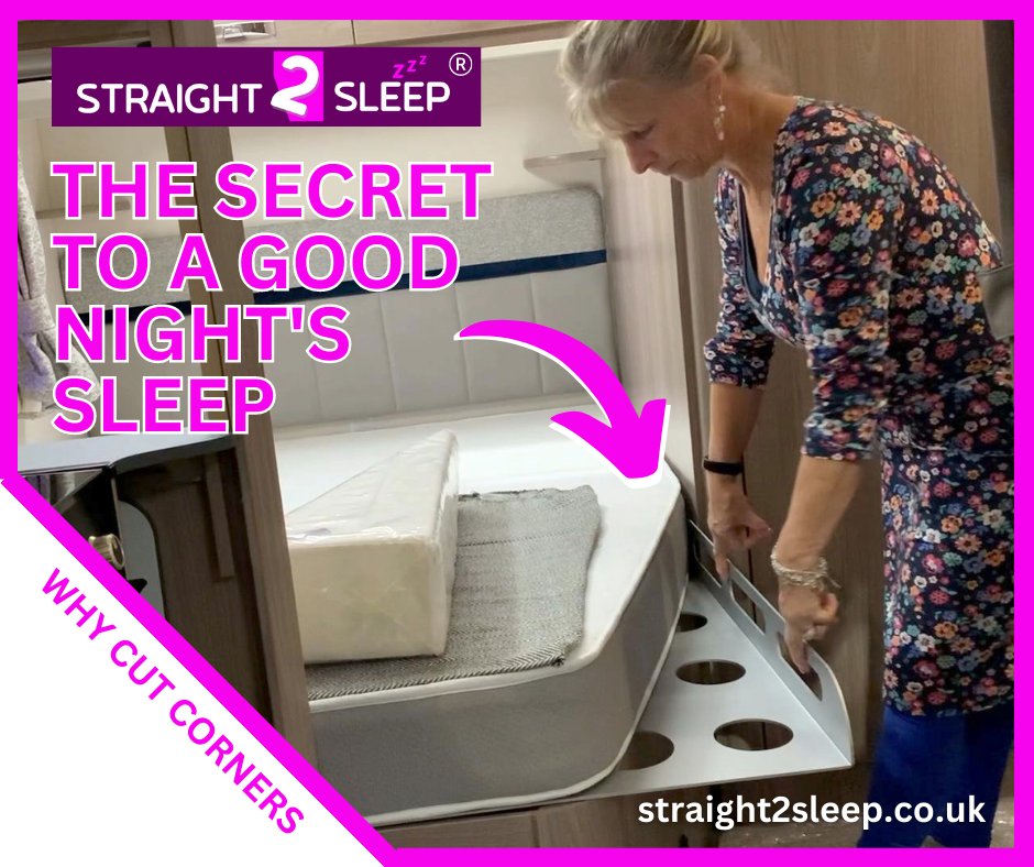 Straight2Sleep's tweet photo. Here's the answer you've been looking for! The patented Straight2Sleep bed extender. The perfect solution for a great night's sleep in a cut-off 'French' bed.
Find out more 👉  https://t.co/2B4QF53a9a
 #motorhome #caravan #straight2sleep #bedextender #sleep https://t.co/HNZGx6AhqW