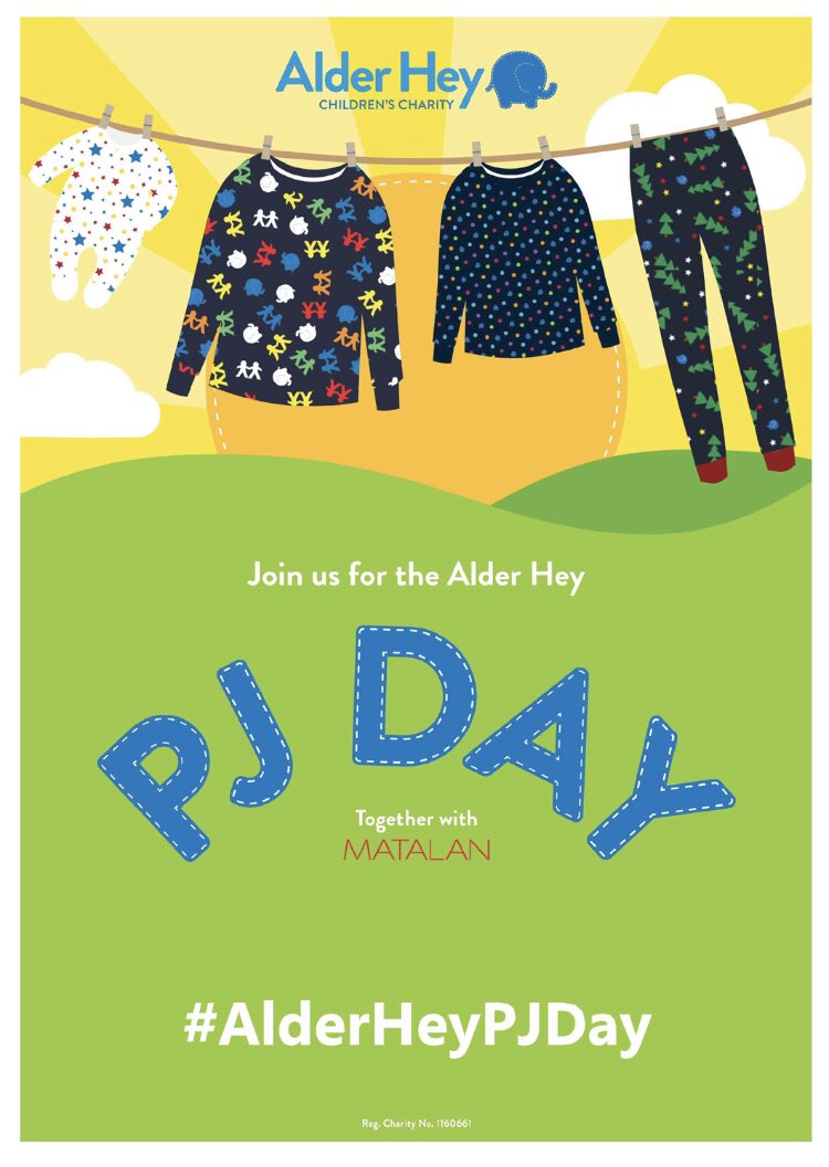 We can’t wait to celebrate #AlderHeyPJDay on Thursday. Wear your pyjamas to school and bring a donation in. They are raising funds for a neonatal surgical ward. So many of our children have been treated by wonderful doctors and nurses at <a href="/AlderHey/">🏥 Alder Hey 💙</a> and we want to say thank you!