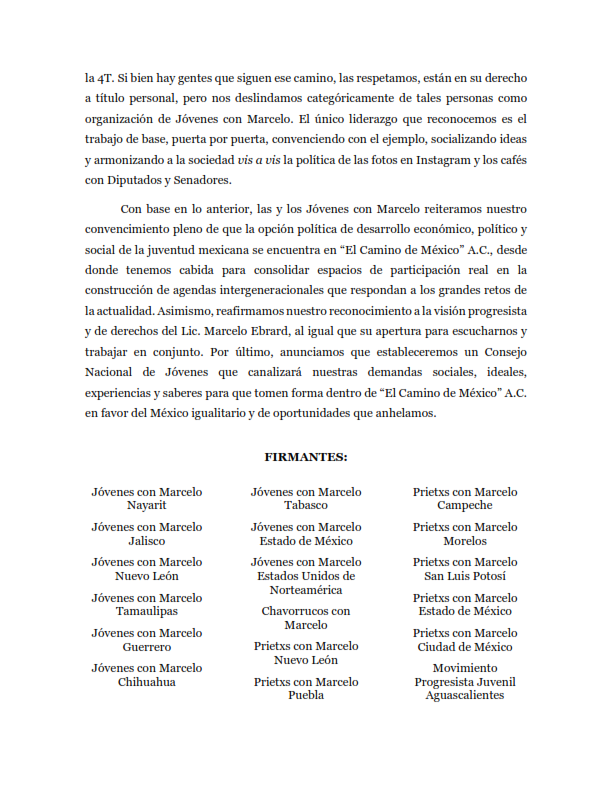 MaluMicher's tweet photo. Aviso importante 📝
El frente unido de @JovenesMarcelo, Movimiento #ProgresistaJuvenil, @Prietxs_con_MEC, Chavorrucos con Marcelo y #MarceLovers hacen este importante posicionamiento 👇: https://t.co/RMmy6GiEB1