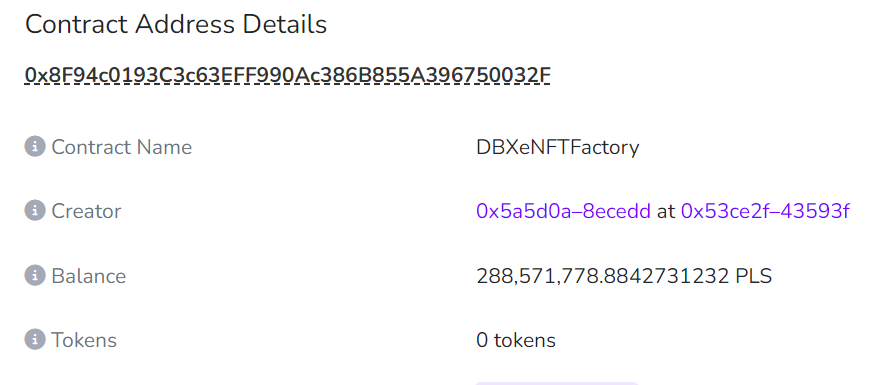 CLOUT_COCKS's tweet image. HOLY SHIT there is more than double the #pls #pulsechain in the #dbxenft contract than the #dxn contract ! hahaha