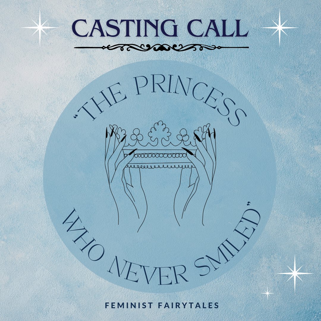 INDIE VA CASTING CALL:

Feminist Fairytales is looking for collaborative voice-over artists for "The Princess Who Never Smiled" by Kari Zander! 

Submission Deadline: November 3rd, 2023

Actor Pay: $75.00

Audition Form (and full info): forms.gle/Tg7Vqvd8ArtCX6…