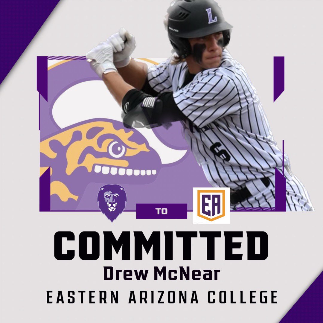 I am very blessed and excited to announce my academic and athletic commitment to Eastern Arizona College! I would like to first thank God for giving me the strength and ability to play baseball. Thank you to my family, teammates, coaches and friends. Go monsters!