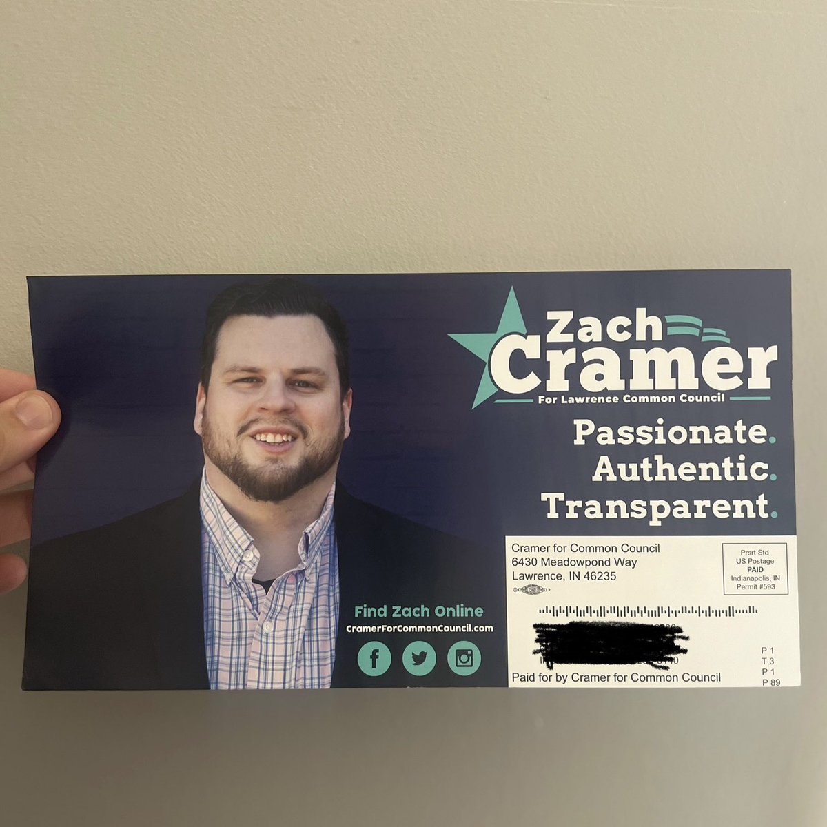 ElectZachCramer's tweet photo. Residents of District 5 Check your mailbox!!

I’m so happy with how my mailer came out. I want to thank my donors for making this possible and helping me connect with ad many voters as possible. Your support means the world to me. 

#GOTV https://t.co/5pdTyZox87