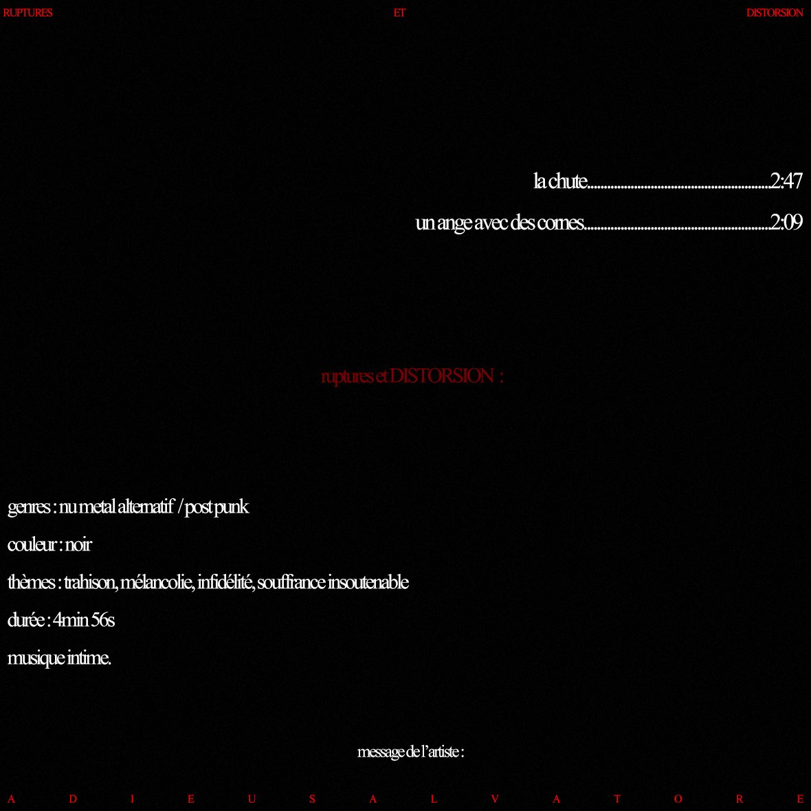 « ruptures et DISTORSION » 
nouvel ep disponible le 25/10