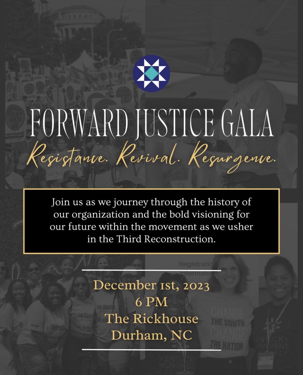 Forward_Justice's tweet photo. ✨Through an undeniably historic atmosphere, the Resistance, Revival, and Resurgence Gala will feature a cocktail hour, auction, performances, guest speakers, and dinner.

Secure your early bird ticket of 25% off today ➡️ https://t.co/uSNcU4izLd https://t.co/hFi6Y5B6oL