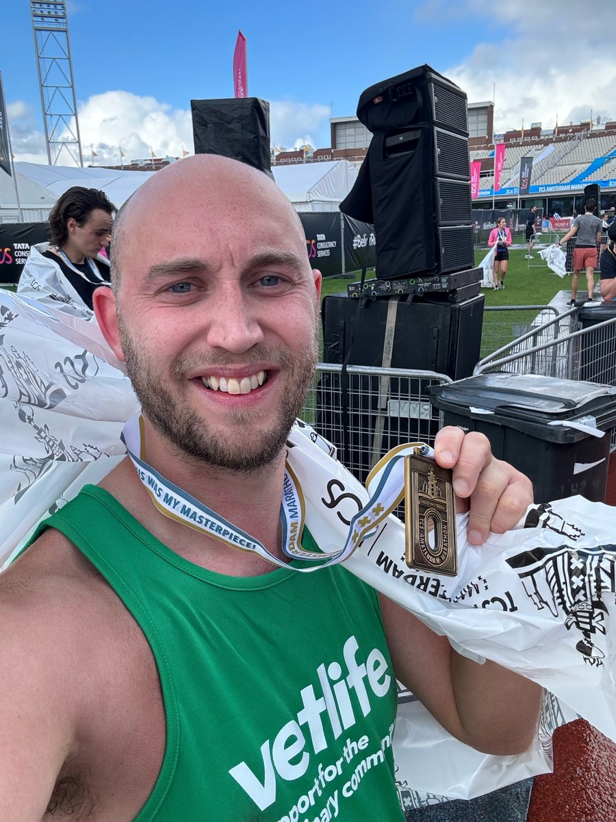 VetlifeUK's tweet photo. Some incredible #ActiveOctober inspiration here from #Vetlifehero Will Ridgway! π
On Oct 15, Will crossed the finish line at the Amsterdam Marathon raising a phenomenal Β£1000 for our charity.
Huge thanks to Will and all who donated! πββοΈπ
https://t.co/zQqmzMD4io https://t.co/JxtIuf9RkG
