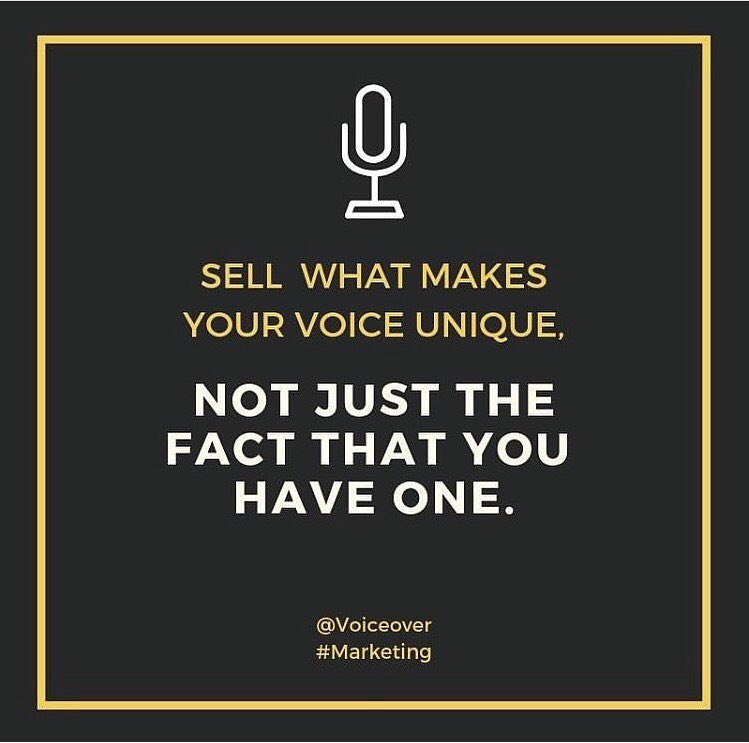 Voiceover Talent (@voiceover) on Twitter photo Wondering how to stand out from other voice talent in your region/market/niche?
Give your audience a reason to choose YOU.
#voiceover Wondering how to stand out from other voice talent in your region/market/niche?
Give your audience a reason to choose YOU.
#voiceover