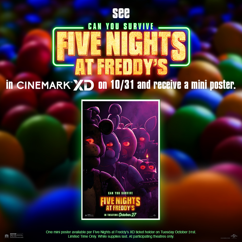 Five Nights at Freddy's é a grande estreia do Cinemark