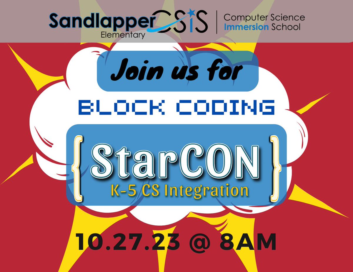 StarCON is this week! Join us at 8am on Friday, October 27th to see what our STARS have been upto in Tynker with Block Coding. #PurposeDrivenFutureReady