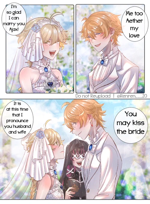 Happy wedding  Childe x Aether  #genshinimpact