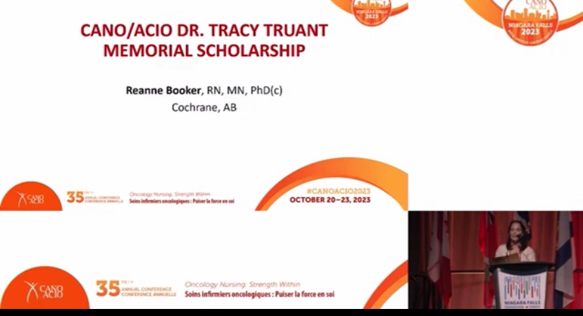 Incredibly honoured & humbled to be the recipient of the 2023 Dr Tracy Truant Memorial Scholarship. Tracy advanced the field of #OncologyNursing in Canada & globally. Tracy, you are deeply missed & forever loved. ❤️ #CANO2023
