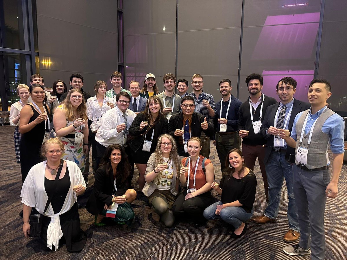 Dr. Josh Hedge (He/Him) (@palaeontolojosh) on Twitter photo Another spectacular conference at #SVP2023, thank you to everyone involved in organizing it, all the friends i saw and made, and this wacky, wonderful (and frankly enormous!!) group of folks in the <a href="/ExpeditionLive/">Lindsay Zanno</a>, <a href="/terryagates/">Terry Gates</a> and <a href="/ncmns/">ほぅぴぎこ</a> labs. See you in Minneapolis! Another spectacular conference at #SVP2023, thank you to everyone involved in organizing it, all the friends i saw and made, and this wacky, wonderful (and frankly enormous!!) group of folks in the <a href="/ExpeditionLive/">Lindsay Zanno</a>, <a href="/terryagates/">Terry Gates</a> and <a href="/ncmns/">ほぅぴぎこ</a> labs. See you in Minneapolis!