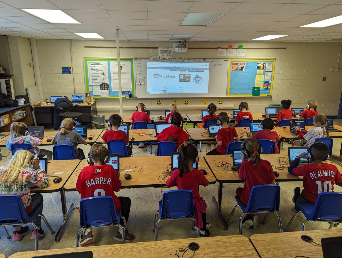 This class is ready to see the Phillies make it into the world series tonight and they're STILL working hard on their Typing Skills. <a href="/PDSD_AstonES/">Aston ES</a>  <a href="/Phillies/">Philadelphia Phillies</a>