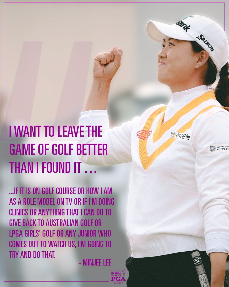 The game continues to grow with players like @minjeegolf leading the way. #KPMGWomensPGA | #KPMGInspire