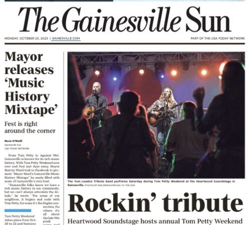Thanks <a href="/RaeRiiskPhoto/">Rae</a> for your concert coverage on page 1 of the <a href="/GainesvilleSun/">GainesvilleSun</a> today. Nice! <a href="/UFJouDept/">UF CJC Journalism Department</a> <a href="/UFJSchool/">UF College of Journalism and Communications</a>