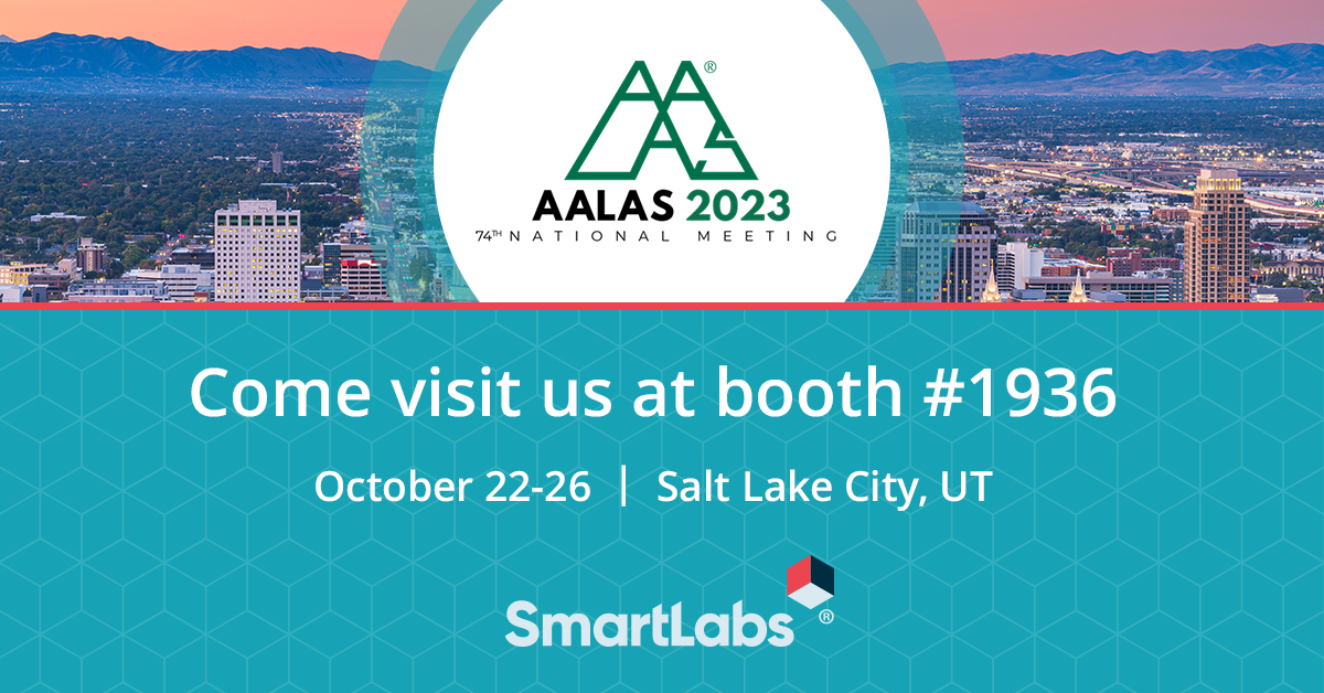 JoinSmartLabs's tweet image. If you’re at the @AALASnational Meeting this year, come visit us at booth #1936 to learn more about our In Vivo program and services. #AALASNM23