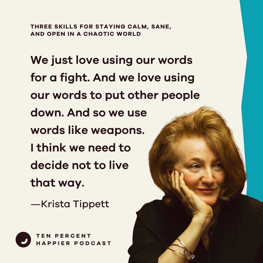@kristatippett from @onbeing gives us three skills for staying sane in a chaotic world. Listen to the new podcast episode hosted by @danbharris here: link.chtbl.com/XA3vYkpa