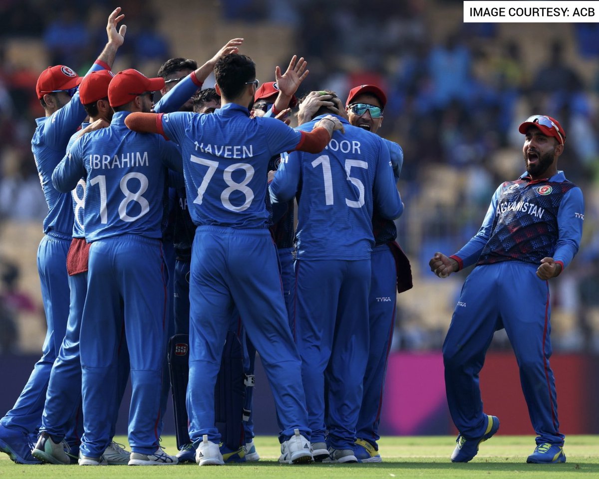 ImRaina's tweet photo. Congratulations to #TeamAfghanistan on a sensational win against Pakistan today! Your stellar teamwork, brilliant captaincy, and exceptional batting were an absolute delight to watch. It's fantastic to see you back in the game and making your mark. Keep shining! #AFGvsPAK #ODIWorldcup2023