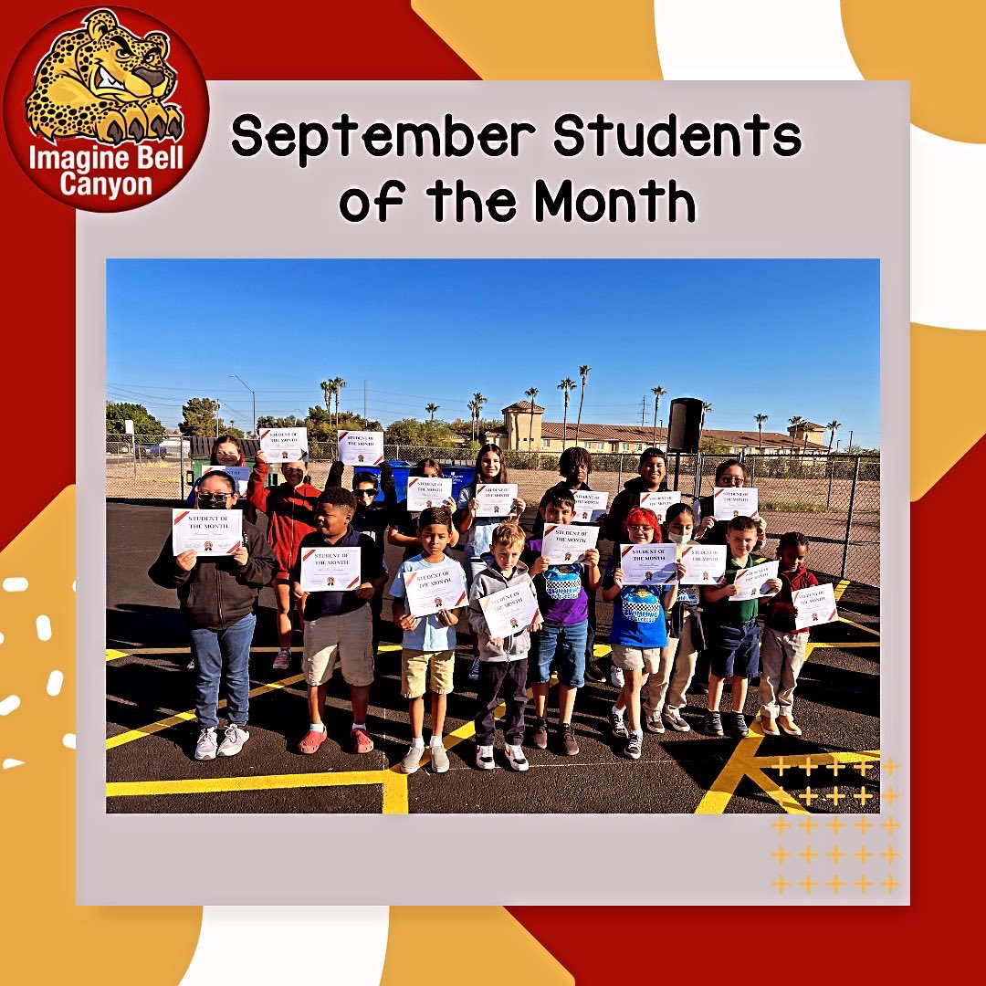 IBCPreK8's tweet photo. Congratulations to our September Students of the Month! #ImagineBellCanyon #ImagineSchools #SOTM https://t.co/1FjXzDOx2o