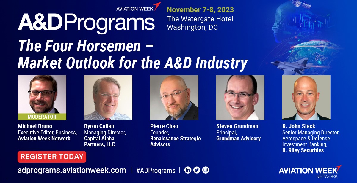 AvWeekEvents's tweet image. A core topic presented annually by several top industry analysts. An information-packed session discussing the latest data available and sharing their perceptions about what’s going on inside the Pentagon and NASA. 

Register  &amp;gt;&amp;gt; utm.io/ufTO4
#ADPrograms #AviationWeek