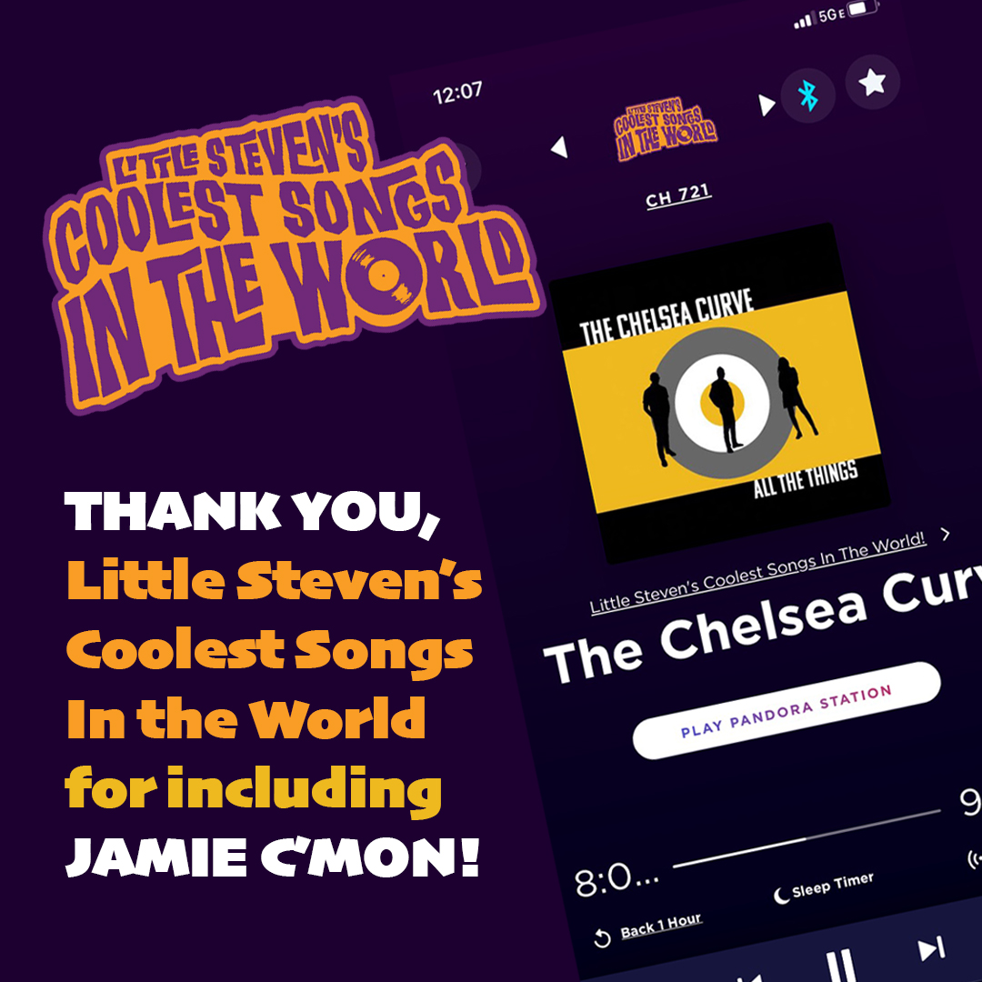 A million thanks to LITTLE STEVEN'S COOLEST SONGS IN THE WORLD show on @littlesteven_ug for including our tune JAMIE C'MON! 🌎🎸💥
