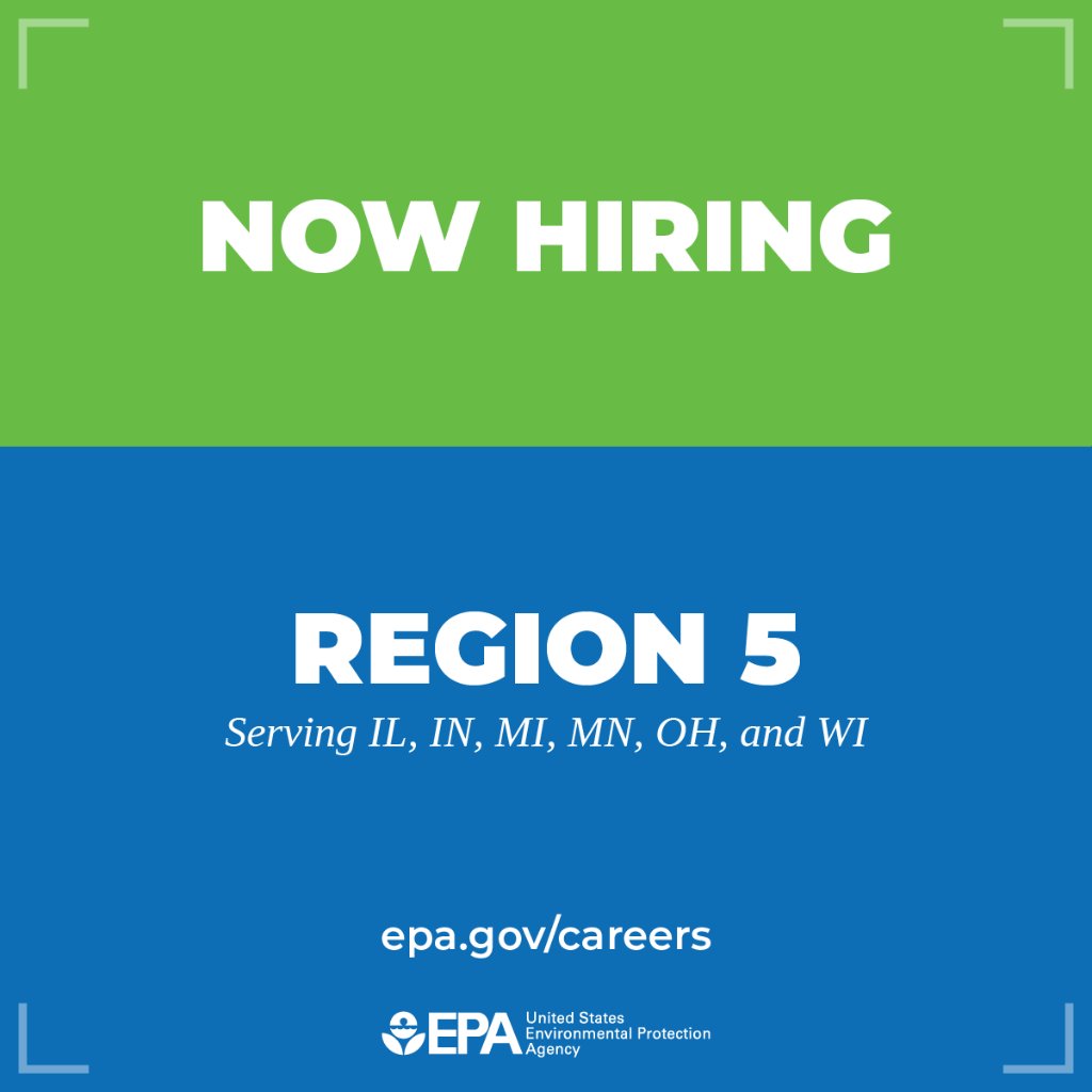 Are you a recent graduate interested in working at EPA? We have an opening for a life scientist/environmental engineer/physical scientist in our Chicago office. Apply by 10/27. @EPAjobs usajobs.gov/job/755418100