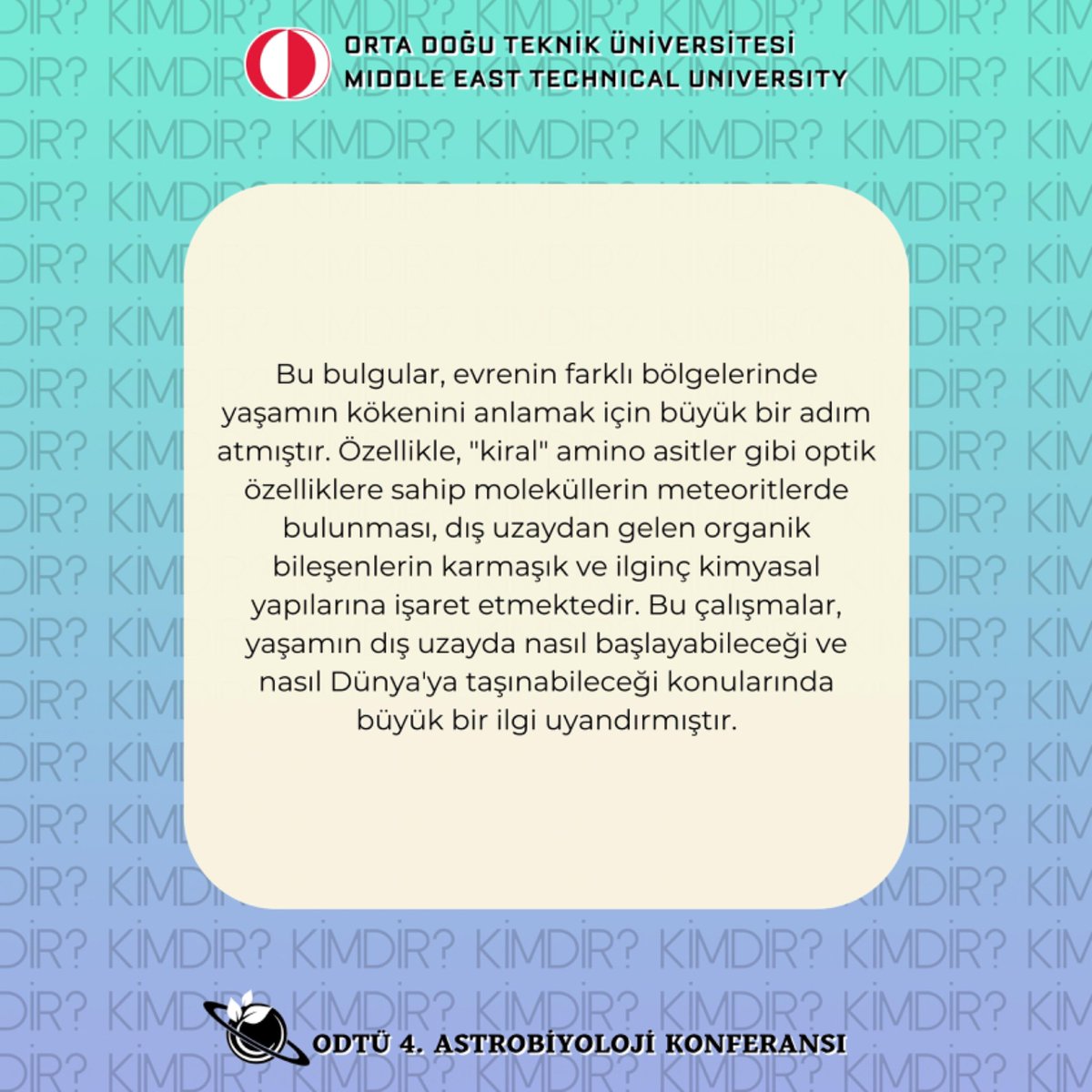 odtuastrobiyo's tweet photo. "Kimdir?" serimizin son paylaşımında tanıttığımız bilim insanı Sandra Pizzarello🔬🤩 Daha fazlası için takipte kalın💫🌠 https://t.co/O3oXSatc50