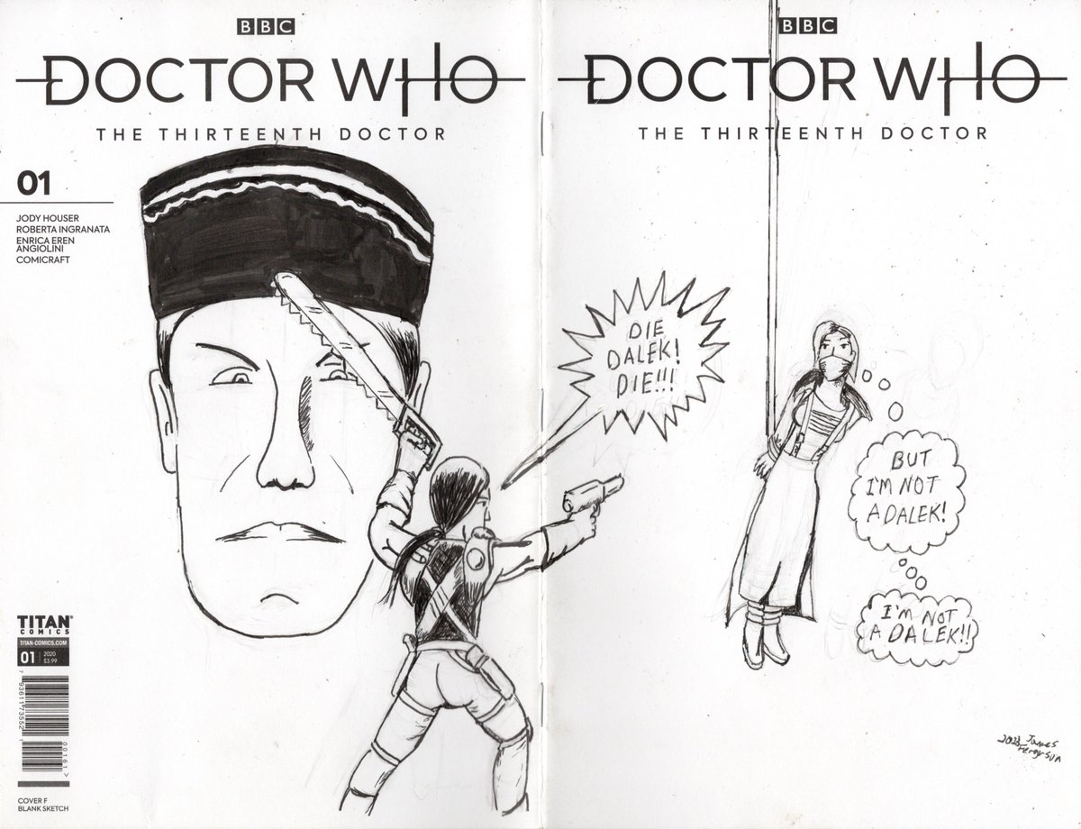 FuskyArts's tweet photo. Doctor Who the Thirteenth Doctor sketch cover I got commissioned to do. I really love how it turned out I hope I get more of these.
#bbc #doctorwho #bbcdoctorwho #sketch #sketchcover #cover #comic #comiccover #titancomics #thirteenthdoctor #celestialtoymaker #toymaker #abslomdaak https://t.co/ziVoysrwLX