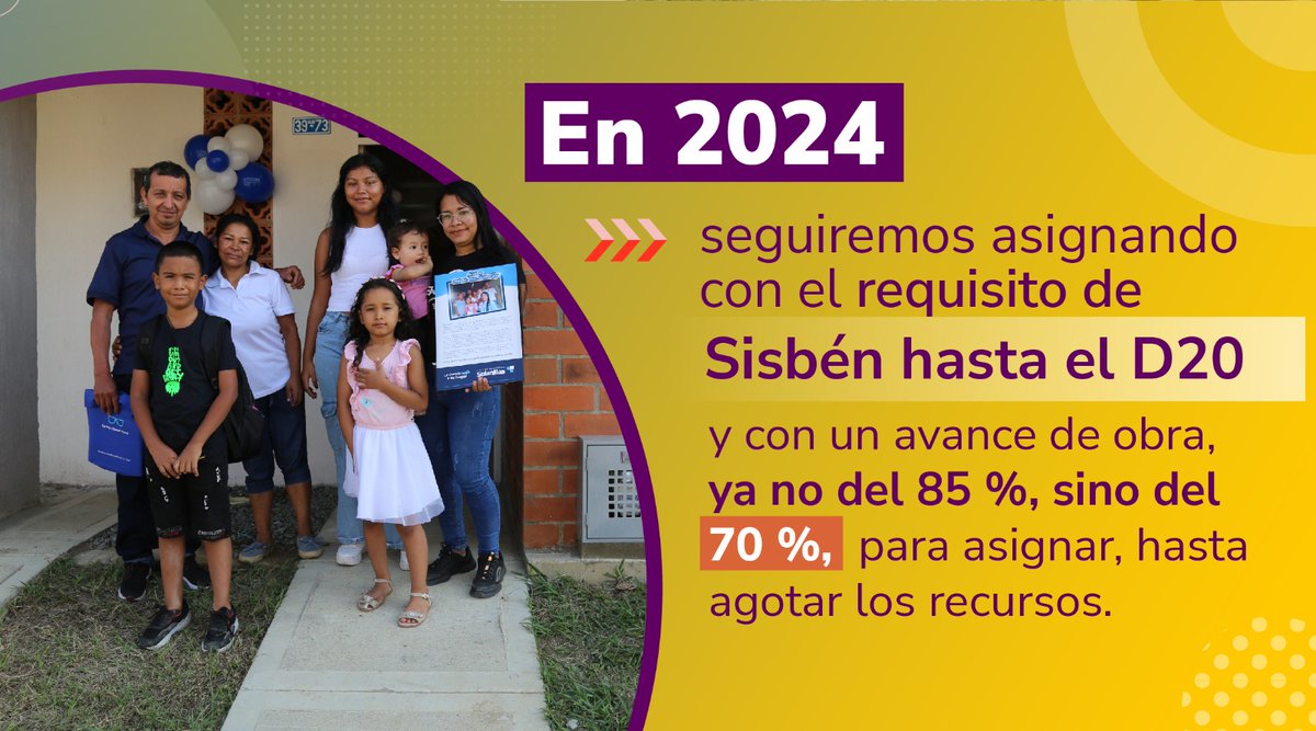 Nuevo modelo de preasignaciones de #MiCasaYa: “Es una alternativa para favorecer a las familias y al sector, a través del esquema de preventas, dando mayor certidumbre la construcción de viviendas VIP”, ministra <a href="/CATALINAVELASCO/">Catalina Velasco Campuzano, Ph.D.</a>.

Toda la información en minvivienda.gov.co/sala-de-prensa…