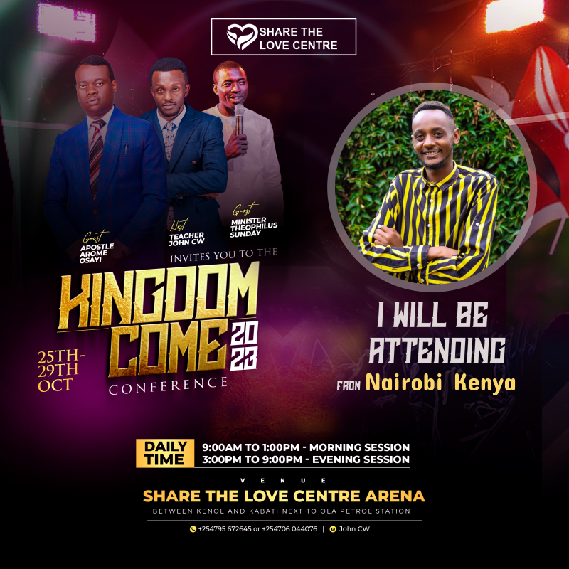 __ThiongoErick's tweet photo. @RCNLagos @ApostleArome @

#kingdomcome2023 #kingdomcomeconference2023 #JohnCW @goddielee @calixmuthiora #ministertheophilus #ApostleAromeOsayi
is here and it is awesome with Tr John CW, Apostle Arome Osayi and Min Theophilus sunday..

KENOL IN MURANGA https://t.co/GUSoNx3kyp