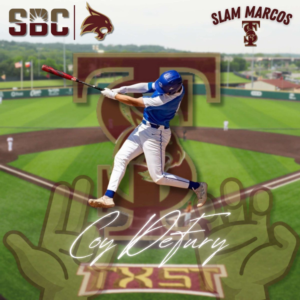 I am excited to announce I am taking my talents to @TxStateBaseball I would like to thank God for blessing me, My family for their love & support, All the coaches who believed in me, All current & past teammates, and all my friends who love & support me. #EatEmUp #SlamMarcos