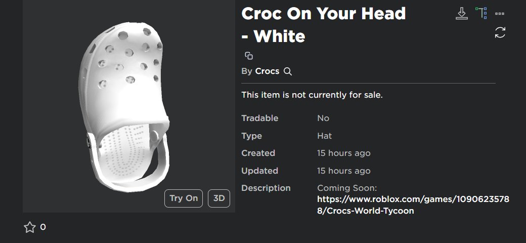 Crocs World Tycoon - Roblox