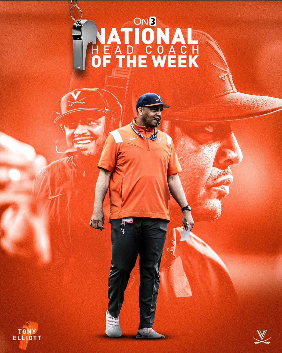 That’s our leader🫡 National Head Coach of the week🔷🔶 1.15.41🕊 #UVAStrong | #GoHoos⚔️