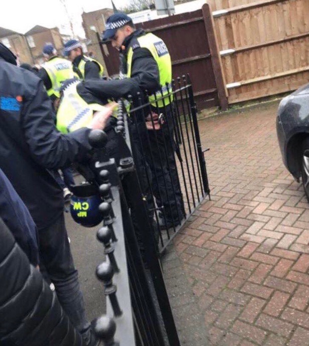 Old Bill handcuffed by Millwall at Tottenham in 2017.