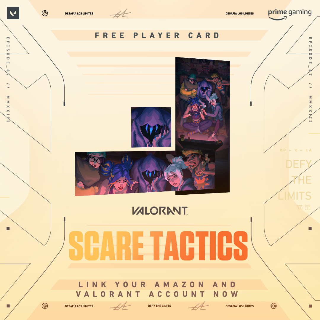 Valorant News on X: New VALORANT Prime Gaming Reward available - Scare  Tactics Playercard   / X