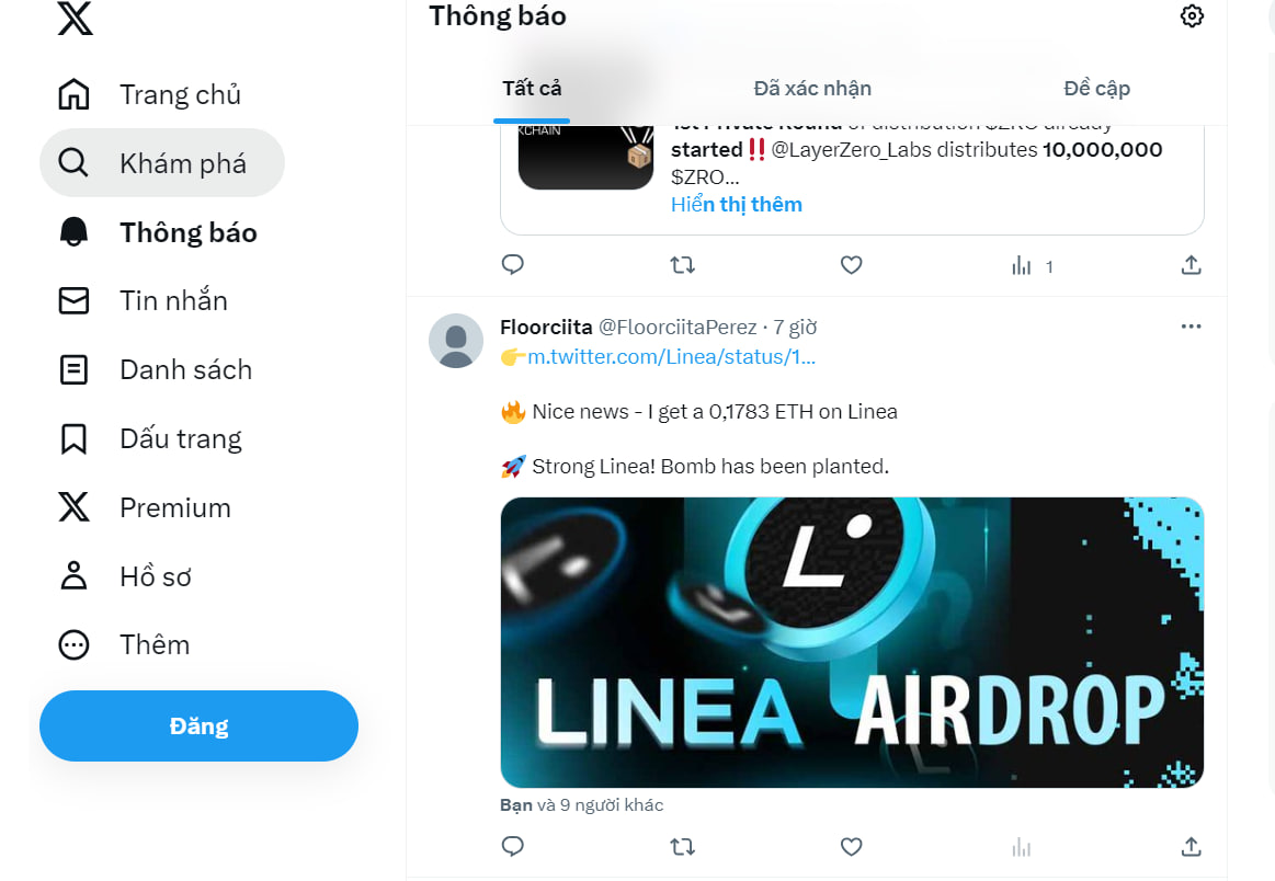 !!! GÓC CẢNH BÁO !!!!
Hiện nay tình trạng giả mạo các dự án trên #X cực nhiều các hacker có thể tag tên bạn trên các bài viết để nhấp vào các đường link lạ dưới hình thức là #airdrop nhận phần thưởng, nếu mọi người nhấp vào đó thì rất dễ bị hack thông