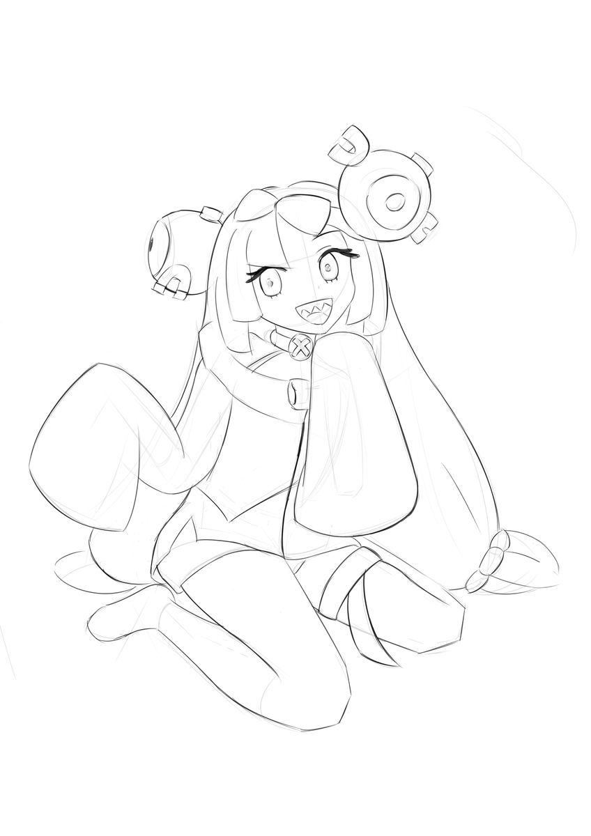 Was out of state, haven't drawn in almost a week but we back! Here a Iono draw I did this morning. Probably will render this one.