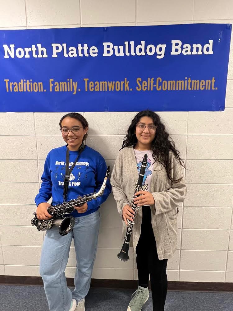 AdamsMSBulldogs's tweet photo. Keirra (Alto Sax, 1st chair) and Layla (Clarinet) will be representing North Platte, Adams Middle School, and Bulldog Band as they are members of the 2024 8th Grade All State Band!! They are the first from Adams Middle School to be a part of the 8th Grade All State Band. https://t.co/GuhAoCU9TF