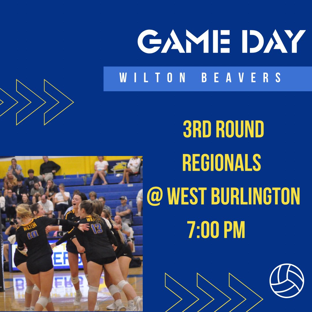 GAME DAY! 🏐 3rd Round Regionals @ West Burlington 7 PM