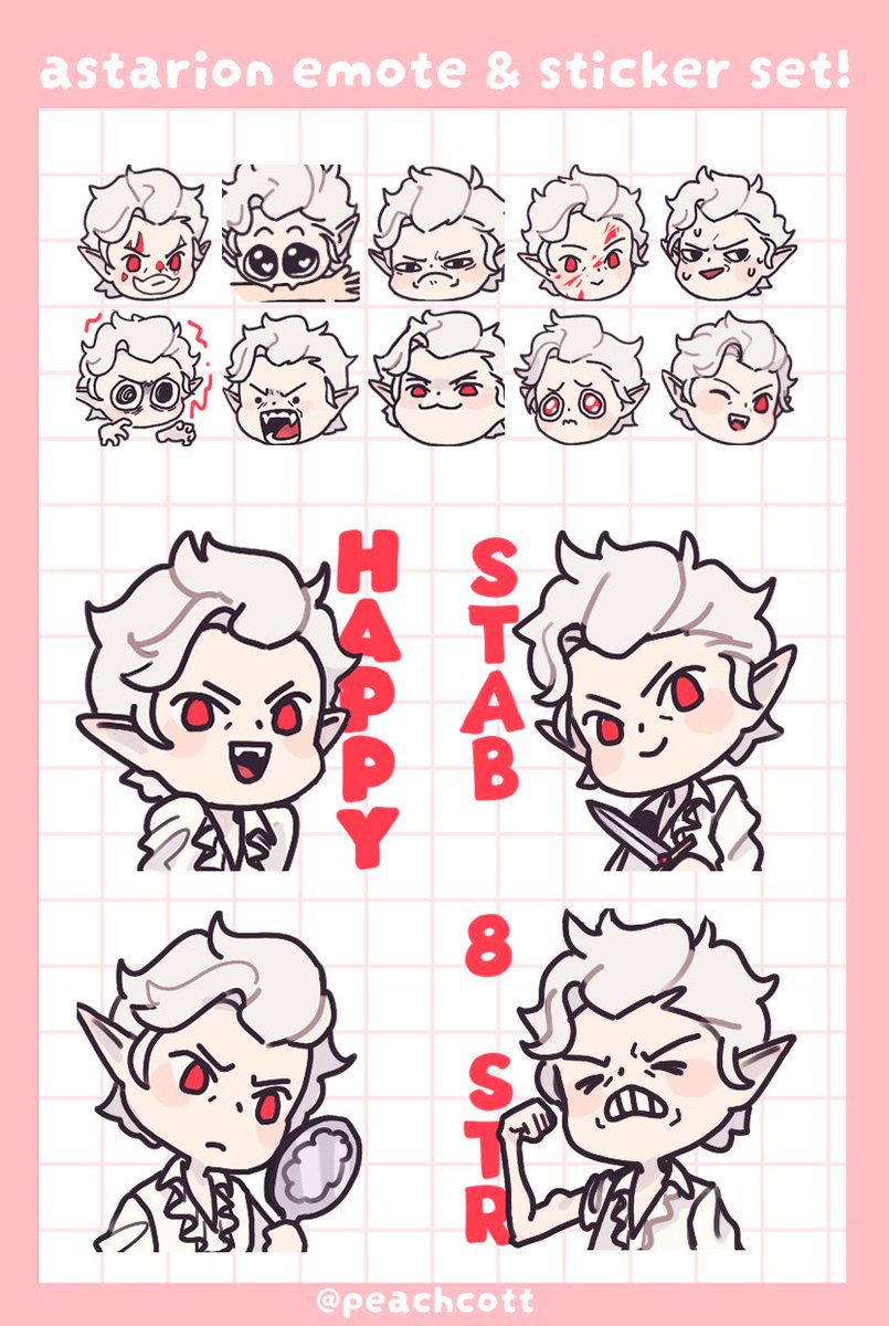 peachcott's tweet image. while working on a stickersheet, i thought the designs might be fun as emotes/discord stickers too! :D

❥ free for use on discord!
❥ please credit where possible 💞
❥ not for commercial use

download link in the tweet below (ˊᗜˋ )