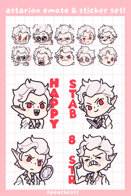 while working on a stickersheet, i thought the designs might be fun as emotes/discord stickers too! :D

❥ free for use on discord!
❥ please credit where possible 💞
❥ not for commercial use

download link in the tweet below (ˊᗜˋ ) 