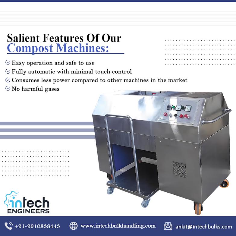 IntechHandling's tweet image. Salient Features of Our #CompostMachine:
★Easy operation and safe to use
★Fully automatic with minimal touch control
★Consumes less power compared to other machines in the market
★No Hardful gases
𝐄𝐱𝐩𝐥𝐨𝐫𝐞 𝐌𝐨𝐫𝐞
📲: +91 9910838443
🌐: intechbulkhandling.com